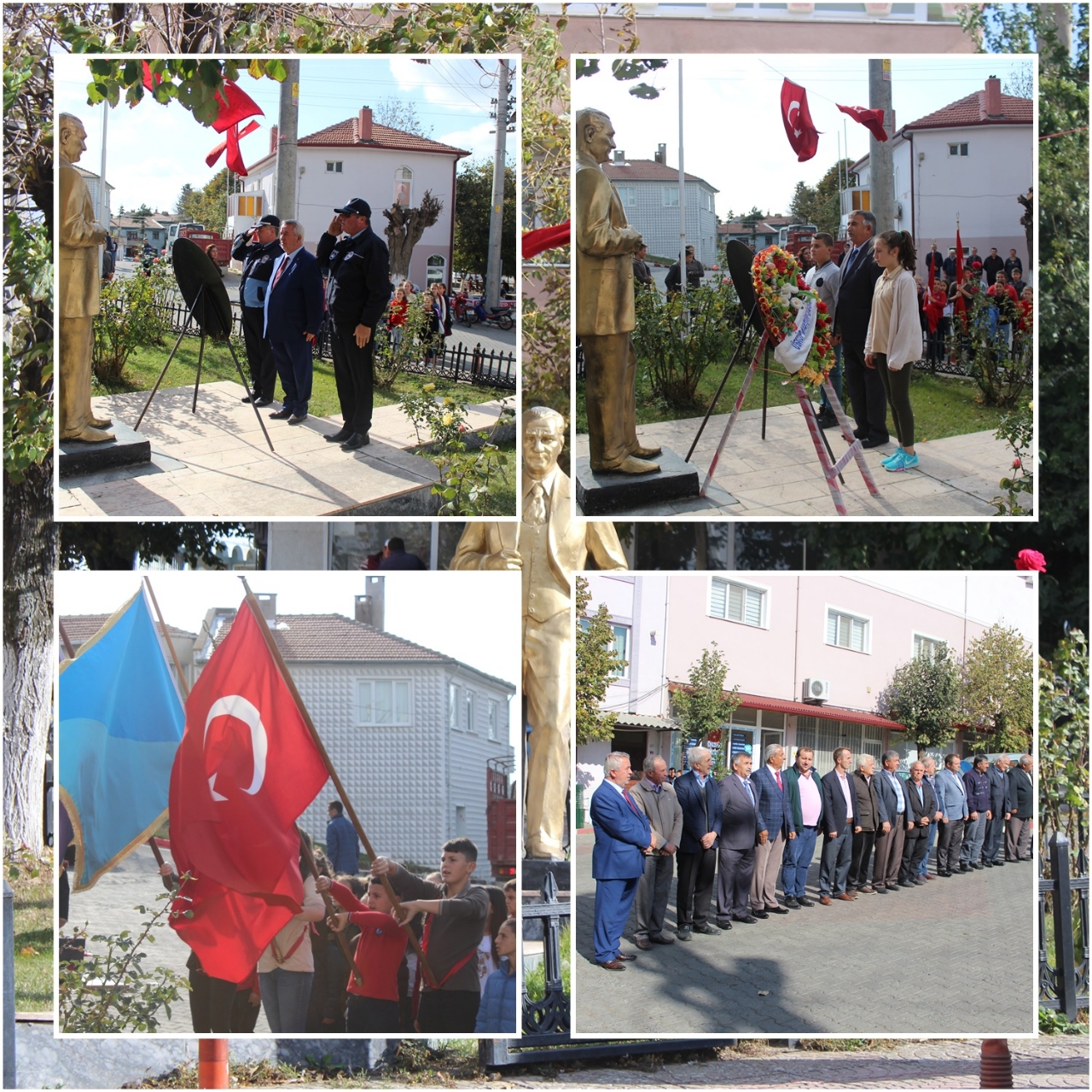 Cumhuriyet Bayramı etkinlikleri kapsamında Atatürk Heykeli önünde çelenk töreni yapıldı…