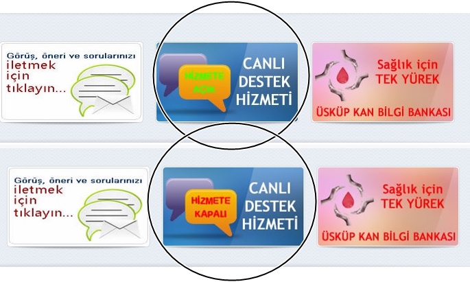 Web sitemizde Canlı Destek Hizmeti başladı...