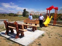 Mehmetçavuş Mahallesi Kuru Çeşme Sokak'ta park çalışması...