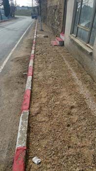 Kırklareli Caddesi tretuvar çalışmaları 