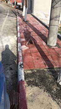 Kırklareli Caddesi tretuvar çalışmaları 