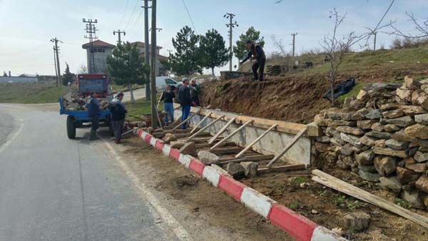 Kırklareli Caddesi tretuvar çalışmaları 