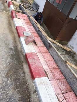 Kırklareli Caddesi tretuvar çalışmaları 