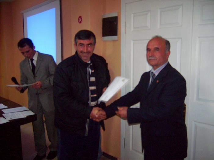 Asma Yetiştiriciliği kursunun sertifika töreni gerçekleştirildi