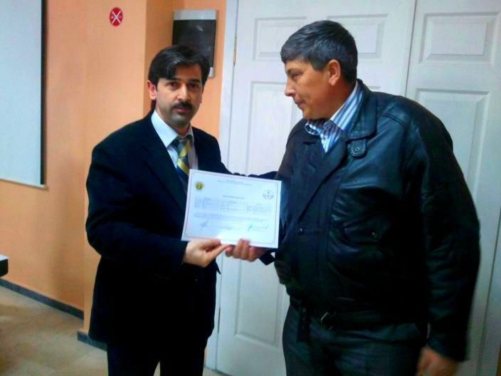 Asma Yetiştiriciliği kursunun sertifika töreni gerçekleştirildi