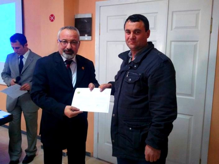 Asma Yetiştiriciliği kursunun sertifika töreni gerçekleştirildi