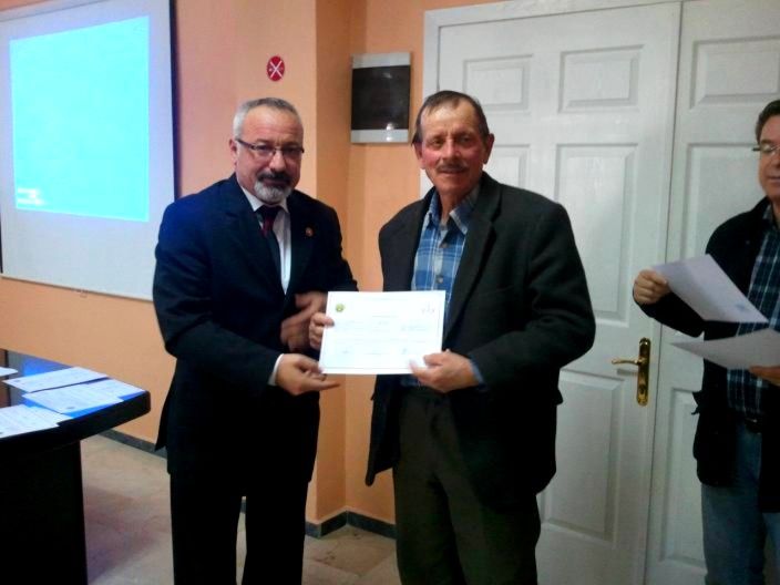 Asma Yetiştiriciliği kursunun sertifika töreni gerçekleştirildi