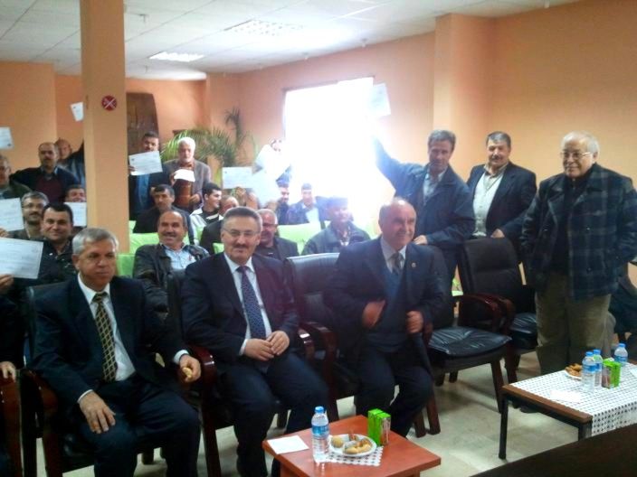 Asma Yetiştiriciliği kursunun sertifika töreni gerçekleştirildi