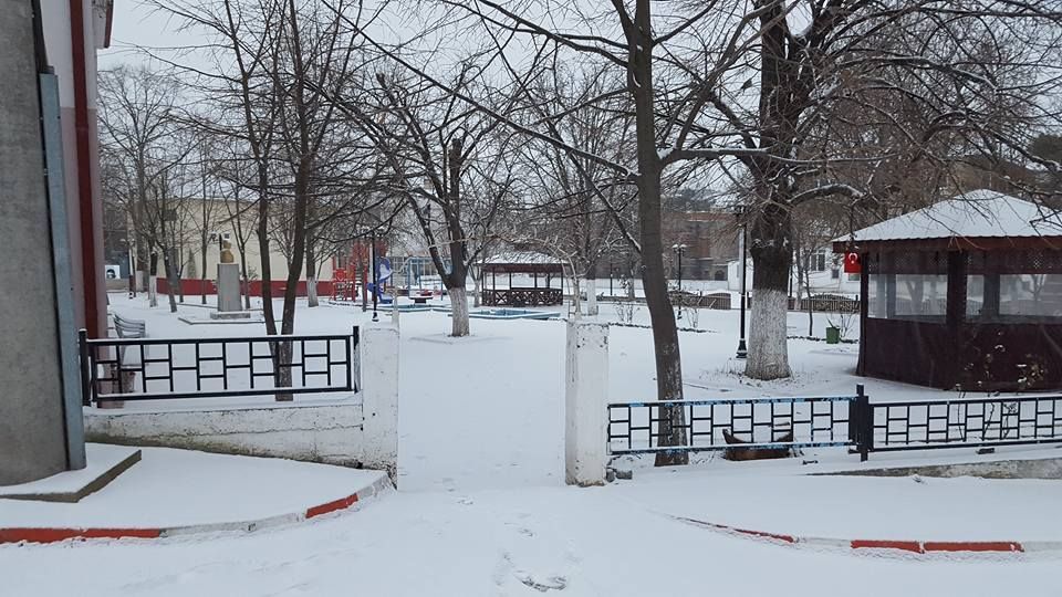 Üsküp'te kar yağışı etkili oldu