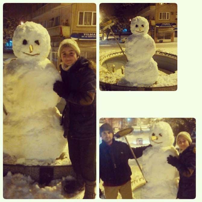 Üsküp'te kar yağışı etkili oldu