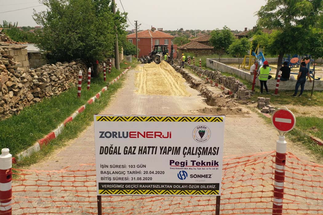 Üsküp’te doğalgaz şebekesi kazı çalışmaları başladı…