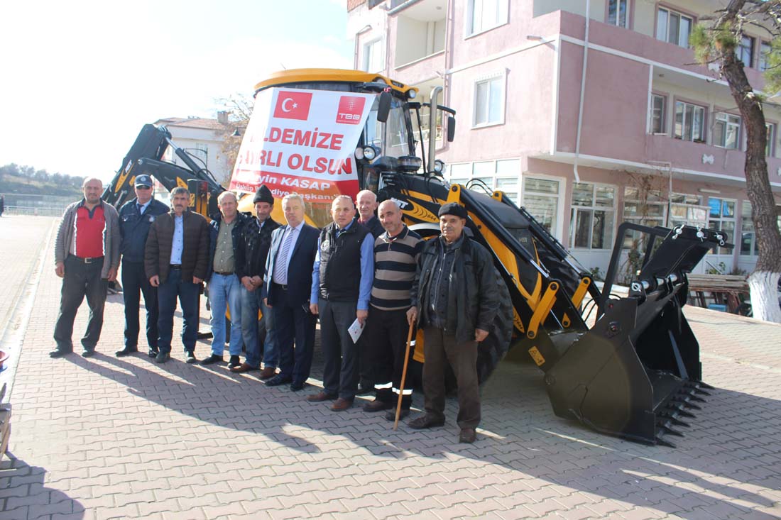 Belediyemize hibe kazıcı-yükleyici (kepçe) desteği