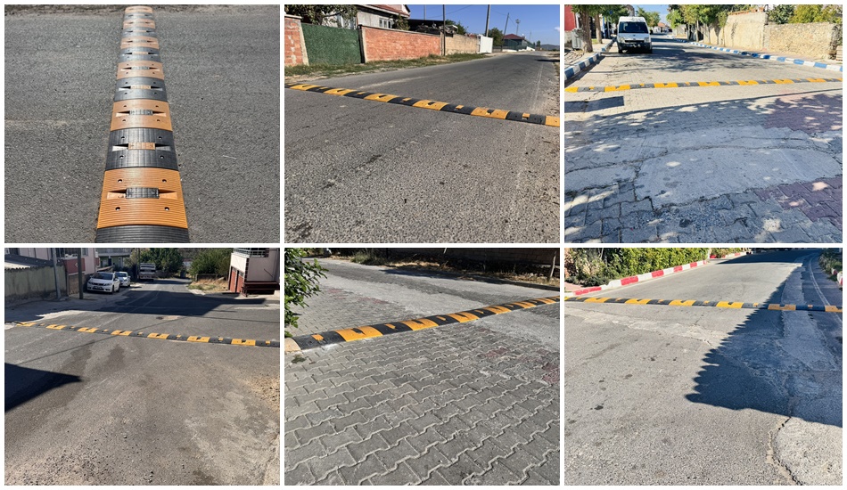Beldemizin trafik güvenliği için beş noktaya hız kesici kasis yerleştirildi…