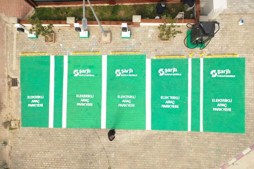 Beldemizde elektrikli araç şarj istasyonu hizmet vermeye başladı…
